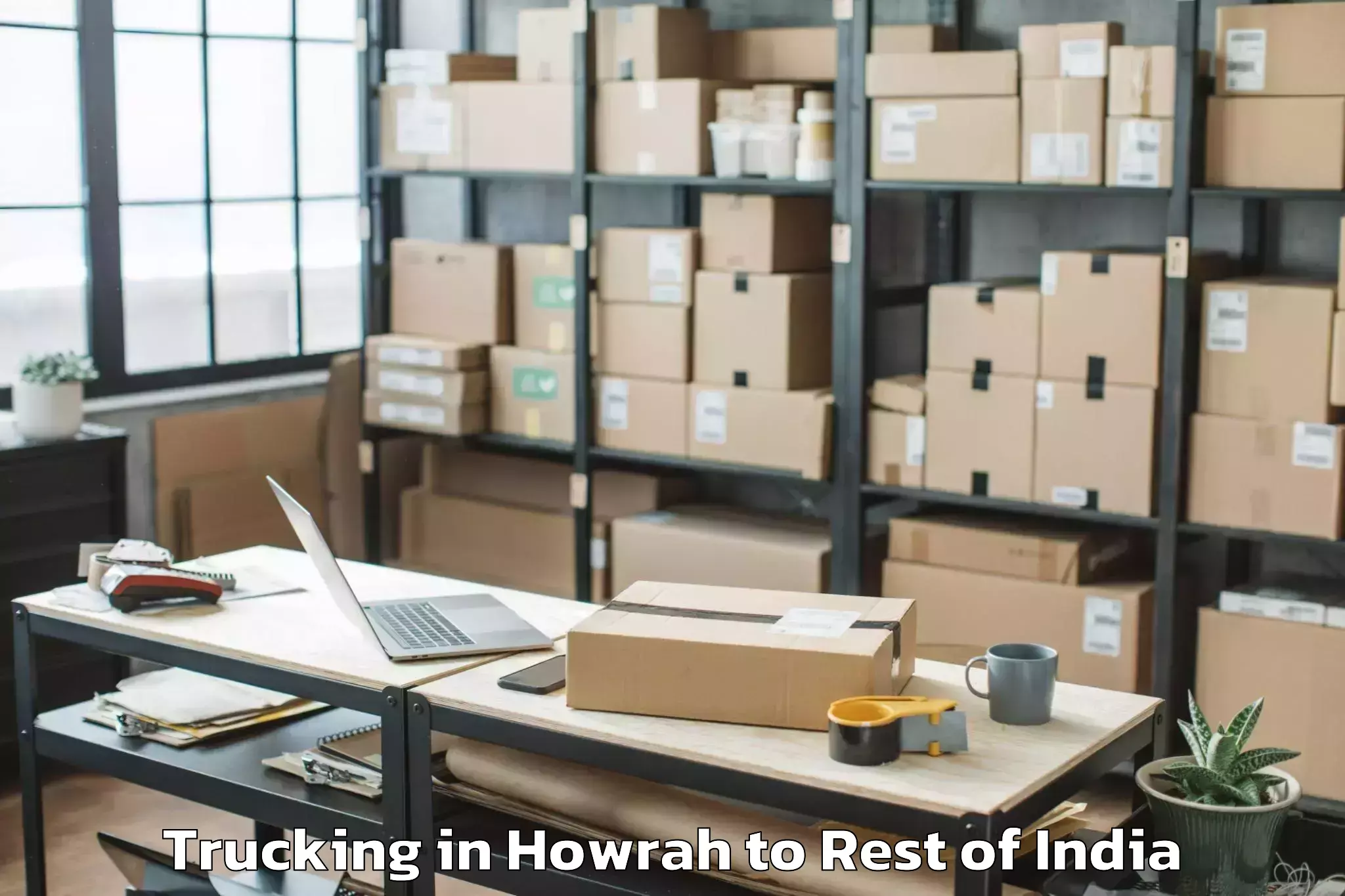 Top Howrah to Badli Industrial Estate Trucking Available